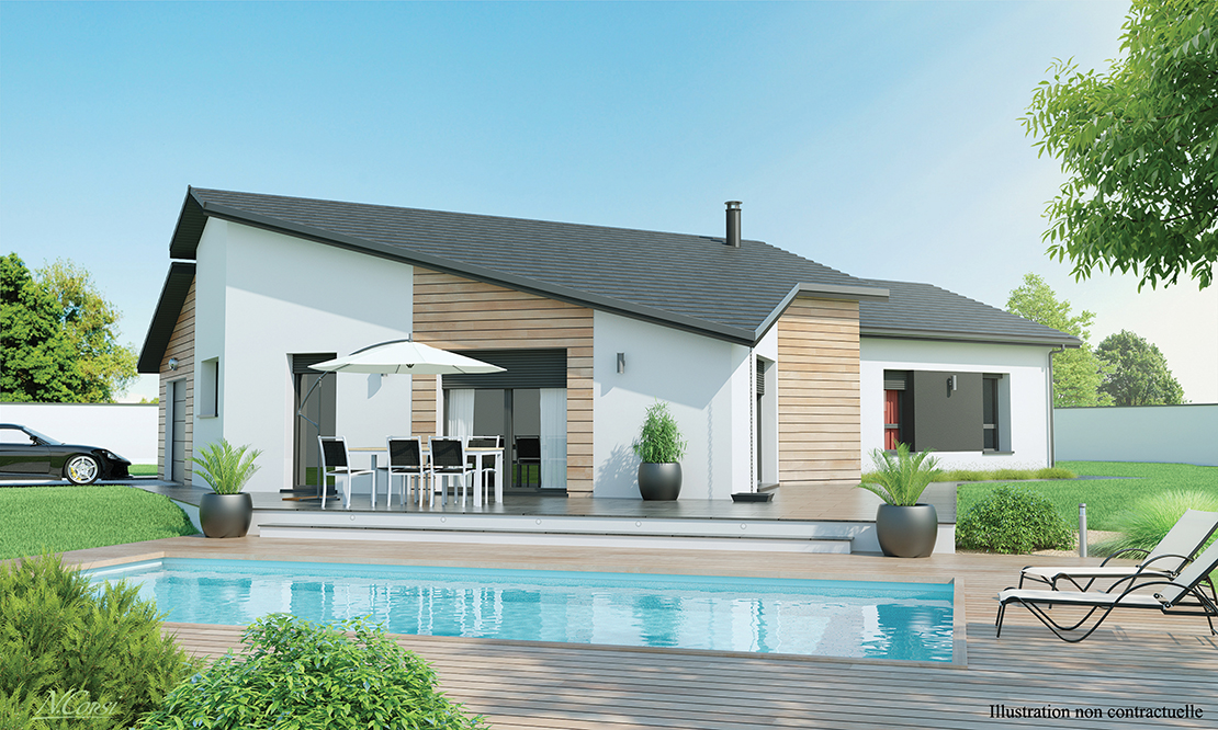 Maison design de plain pied