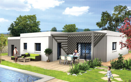 Maison contemporaine plain pied toiture terrasse Maison contemporaine plain pied toiture terrasse