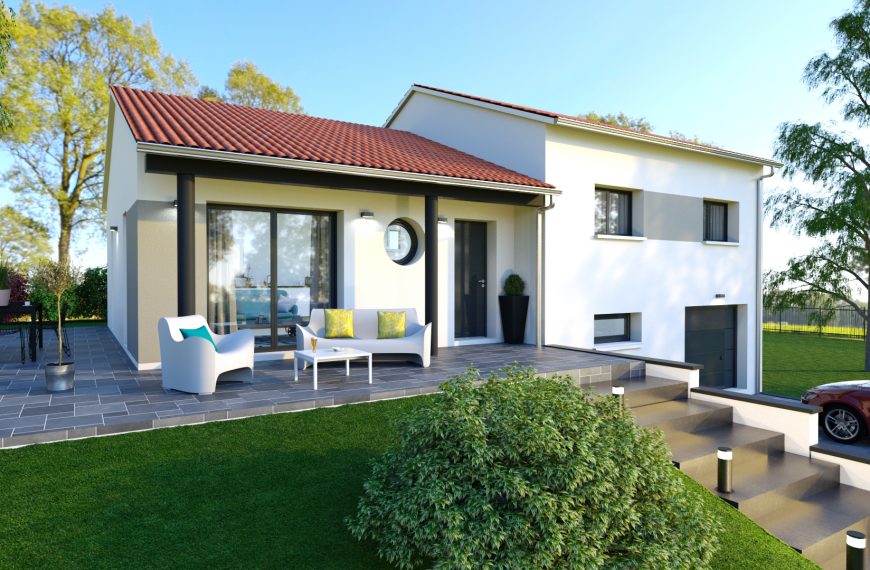 maison contemporaine demi niveau