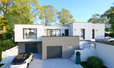 maison design avec toit plat