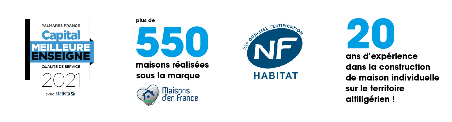 Plus de 550 maison réalisées en 20 ans 