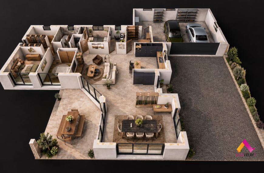 Villa contemporaine au toit ardoise noir