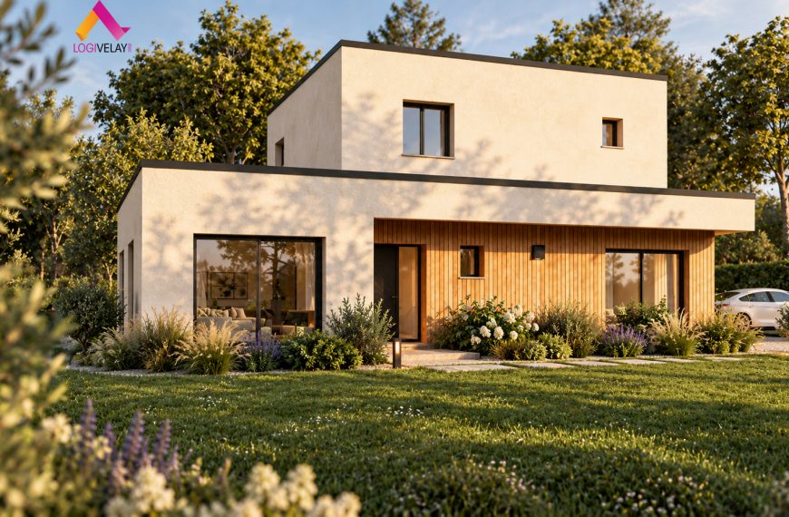 Maison moderne dans la lumière dorée