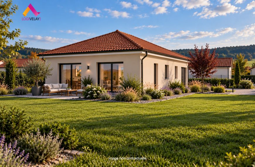 Maison contemporaine au jardin méditerranéen 4 pans